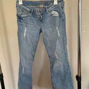 Arizona Light Wash Distressed Bootcut Jeans